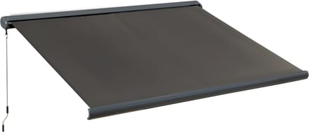 Outsunny-Aluminium, Stahl, Polyester-Gewebe-Dunkelgrau-300B x 0-250T cm-Markise