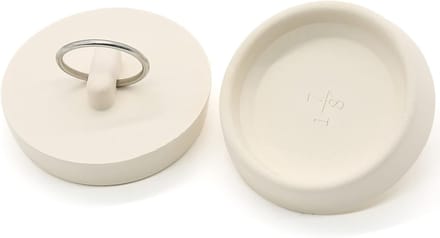 Afvoerstop Badkuip - Rubberen Stop - Watersluiting - Met Ophangring - 1-7/8 Inch - Wit