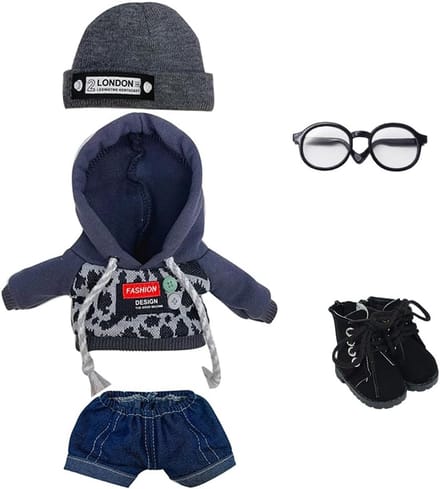 Accessoireset voor 20cm Pluche Pop Cadeau - Stijlvolle Kleding en Schoenen