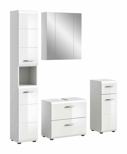 IJs badkamercombinatie wit hoogglans MDF TZ wit NB - 30x150x185cm