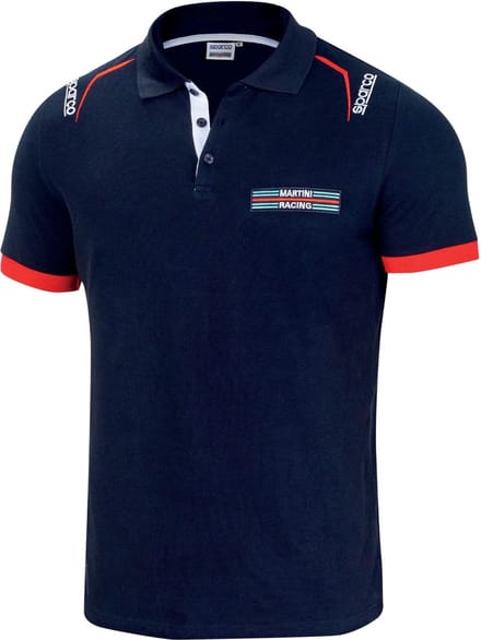 Sparco Martini Racing Martini Racing Poloshirt - Wit/Marineblauw