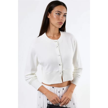 Casual Crew Neck Geknoopte Crop Jack