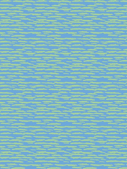 Decopatch papier blauw met groene golfjes