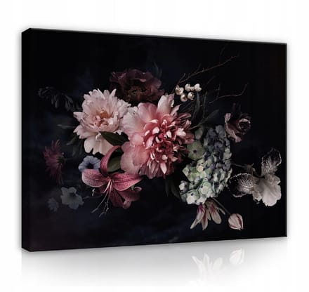 WALLARENA - Canvas schilderij - 60x40 cm - moderne bloemen voor slaapkamer