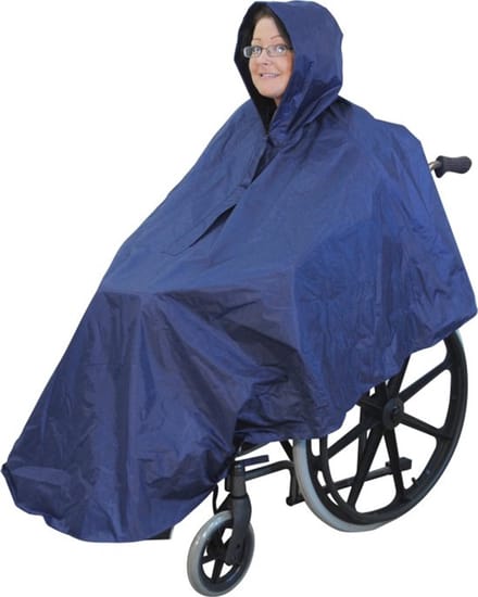 Aidapt Poncho - Voor rolstoel of rollator 100% waterdicht - Blauw