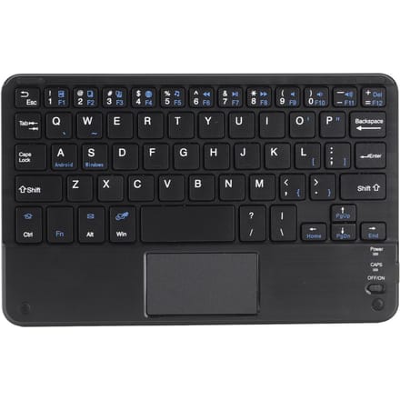 7 Inch Draadloos Ultra Slim Touchpad Schaarvoetjes Ontwerp voor Bluetooth Toetsenbord black