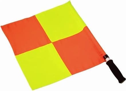 Uefa Grensrechtervlag Set Geel / Oranje Geblokt 2 Stuks