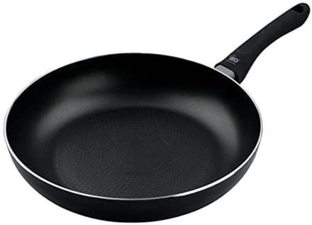 Braadpan met deksel - Koekenpan aluminium - Gezond koken - Met oliedoseerder - Ø 24 cm - Zwart