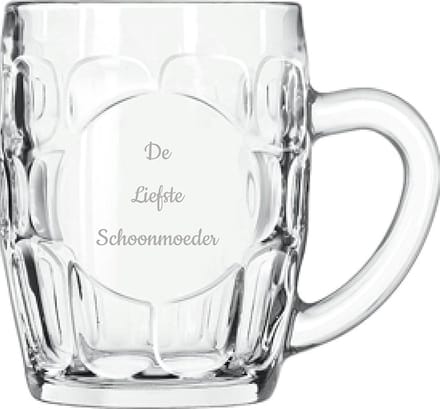 Gegraveerde Bierpul 55cl De Liefste Schoonmoeder