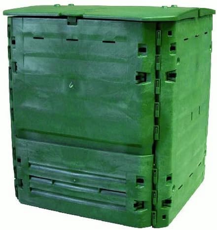 Compostbak - GFT bak - Tuinafval verwerken - Dubbele opening - 74 x 74 x 84 cm - Zwart