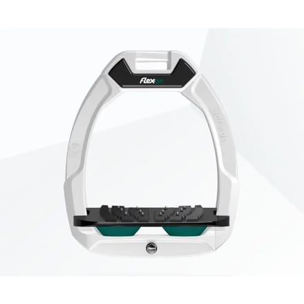 Veiligheidsechte ruiterspijlen Ingelijnd Ultra Grip Wit/Zwart/Groen Flex-On Safe-On