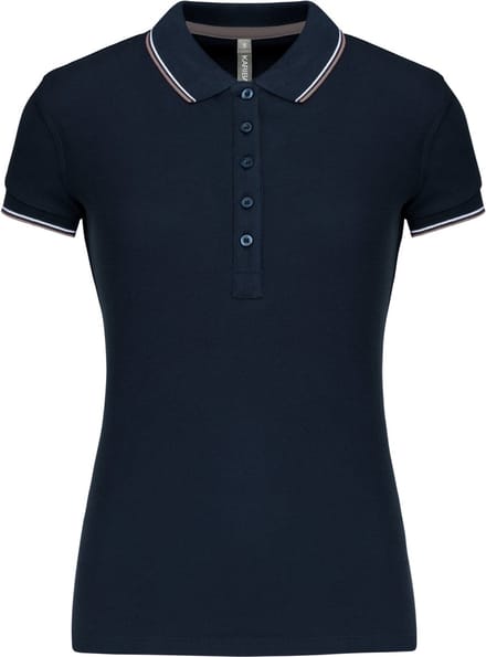 Kariban Damespolo korte mouwen K251 - Navy / Light Grey / White - S