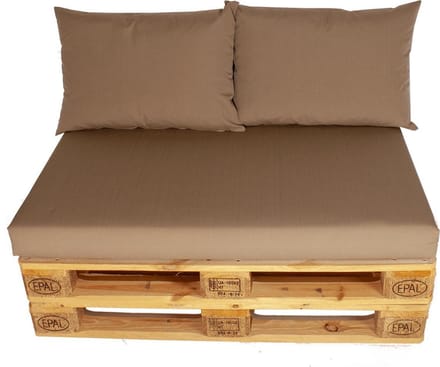 Palletkussens set plof Mokka 120x80x10 cm
