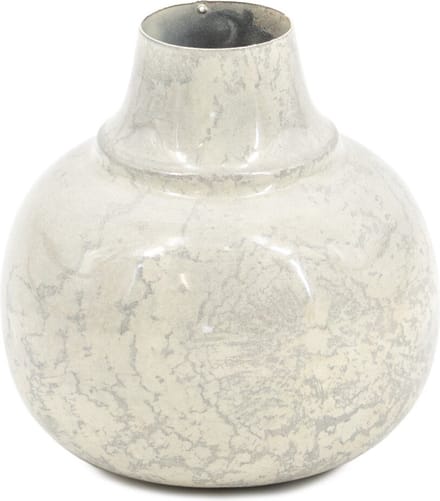 HomeBound by KY | Vaasje metaal white marble | bloemenvaas | vaasje