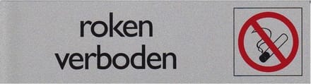 INFOBORD PICTOGRAM ROKEN VERBODEN 165X44MM