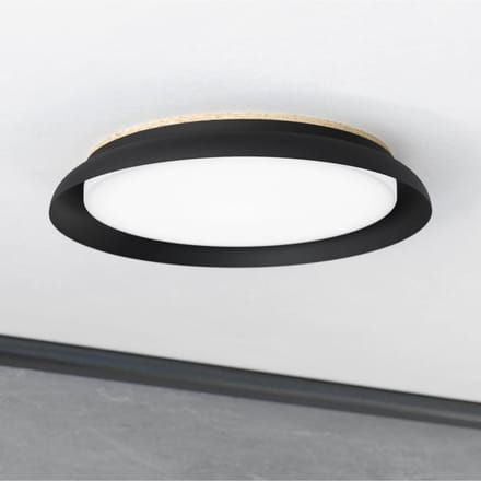 EGLO LED plafondlamp Penjamo Ø 46,5cm, zwart