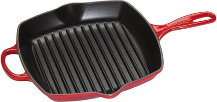 Le Creuset vierkante grillpan - 26 CM - Voor iedere warmte bron - Kersenrood