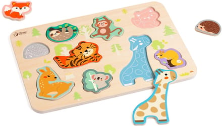 Classic World Wooden Puzzle Animal Puzzle 10 pcs. Hout