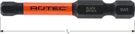 IMPACT insertbit inbus 4,0 L=50mm E 6,3 BASIC - 5 stuks - 8174104