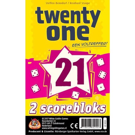 White Goblin Games Twenty One Scorebloks - Uitbreiding voor dobbelspel - 8+ jaar