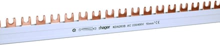 Hager KDN263B KDN263B Phase busbar 2-polig 1000 mm 1 stuk(s) Piece