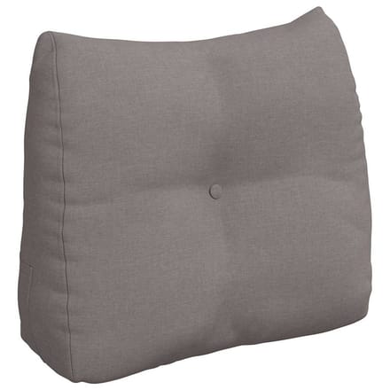 vidaXL - Rugkussen - Taupe - 60 - x - 50 - x - 24 - cm - Stof