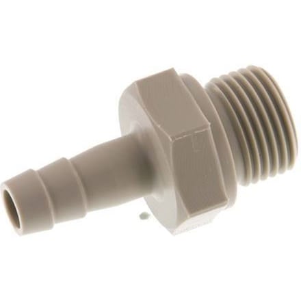 G 1/2'' Buitendraad x 10mm Polypropylene (PP) Slangpilaar 10 Bar