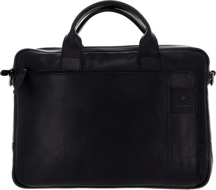 Laptoptas van echt runderleer, model 'HYDE PARK BRIEFBAG'