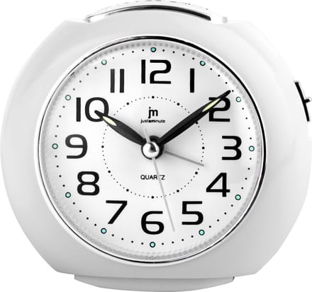 Just a Minute | Wekker | Wit | Stil uurwerk