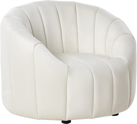 MALUNG - Fauteuil - Gebroken wit - Fluweel
