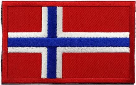AuBor ®. Patch Scandinavië, Noorwegen  75mm x 50mm
