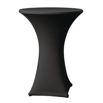 statafelrok stretch D1 - Ø 80-85cm - incl.topcover - zwart