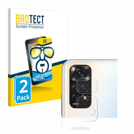 BROTECT - Screenprotector voor Xiaomi Redmi Note 11S (ALLEEN Camera Lens) - Folie Beschermfolie transparant 2 Stuks