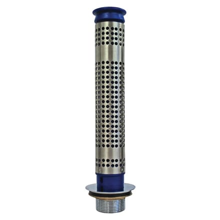 80mm afvoer- en overloopbuis met filter voor 300mm spoelbak