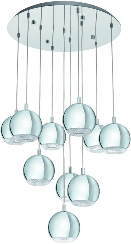 EGLO Conessa - Hanglamp - 10 Lichts - Ø580mm. - Chroom - Helder