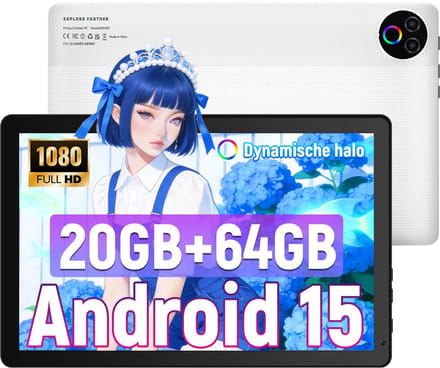 Hotlight A10 - Android 15 Tablet - 10.1 inch - 20(3+17)GB RAM/64GB ROM– 5000mAh - Wit