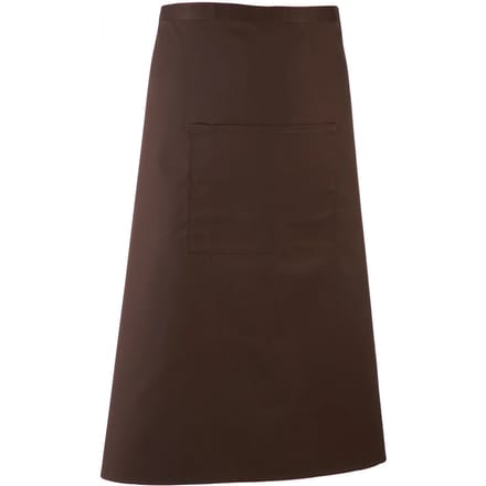 Schort/Tuniek/Werkblouse Unisex One Size Premier Brown 65% Polyester, 35% Katoen