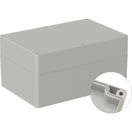 TRU COMPONENTS TC-9065700 Industriële behuizing 240.3 x 160.3 x 120 ABS Grijs-wit (RAL 7035) 1 stuk(s)