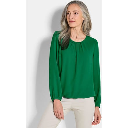 Elegante blouse van chiffon - groen - Gr. 23 van Goldner Fashion