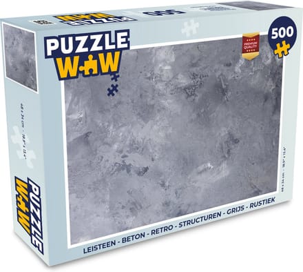 Puzzel Leisteen - Beton print - Retro - Structuren - Grijs - Rustiek - Legpuzzel - Puzzel 500 stukjes