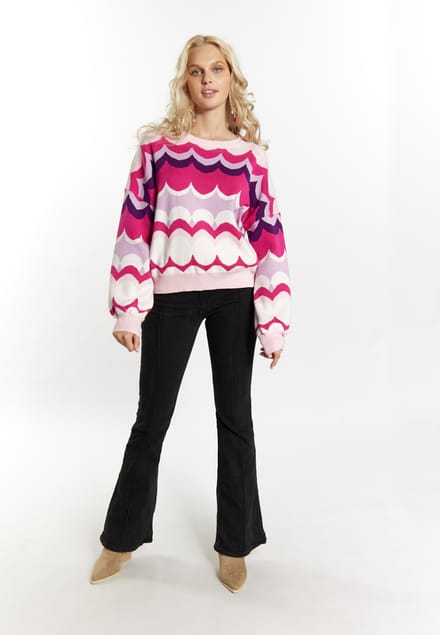 IZIA Jumper Dames Roze Veelkleurig