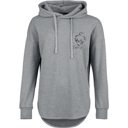 Tinker Bell - Disney Trui met capuchon - Sketch - S - voor Vrouwen - grijs gemêleerd