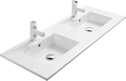 Ben Mercure Wastafel 121x46x2 cm Glans Wit