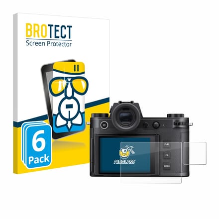 Screenprotector 6 Stuks voor Leica SL3-S (Display + Schouderdisplay) Beschermglas transparant