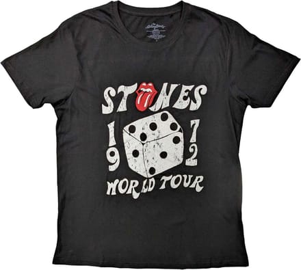 The Rolling Stones - Dice Tour '72 Heren T-shirt - S - Zwart