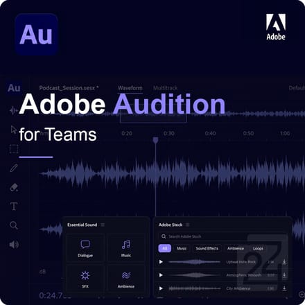 Adobe Audition for Teams EDU 100+ Gebruiker(s)