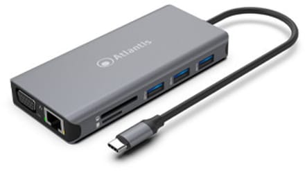 Atlantis Land A04-TC_DK46 laptop dock & poortreplicator Bedraad USB 3.2 Gen 1 (3.1 Gen 1) Type-C Grijs