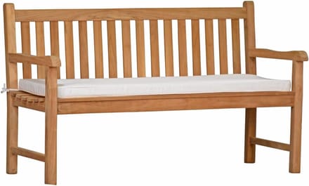 Kai Wiechmann Kussen tuinbank bankkussen 150 x 47 cm wit 100% duurzaam polyester