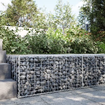 vidaXL - Schanskorf - 100x100x50 - cm - gegalvaniseerd - ijzer - zilverkleurig