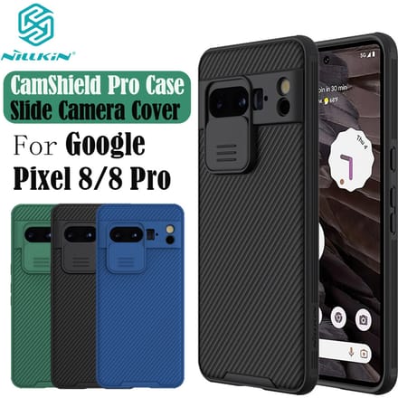 Nillkin CamShield Hoesje voor de Google Pixel 8 Pro - Back Cover met Camera Slider Groen